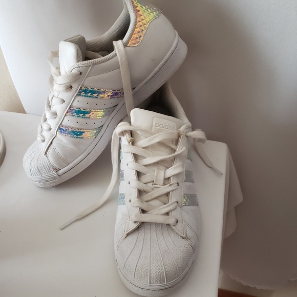 adidas Shoes - Adidas Superstar irridescent size 5 woman